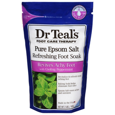 Dr. Teal S Foot Soak   Cooling Peppermint Epsom Salt - 32 OZ - Image 1