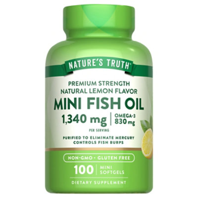Nt Fish Oil 1300mg Mini Lemon Softgels - 100 CT - Image 3