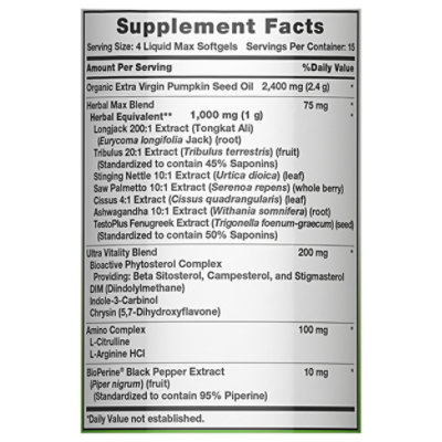 Nt Testosterone Powerful Formula Softgels - 60 CT - Image 3