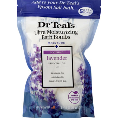 Dr Teal S Soothing Lavender Ultra Moisturizing Bath Bombs - 5 CT - Image 1