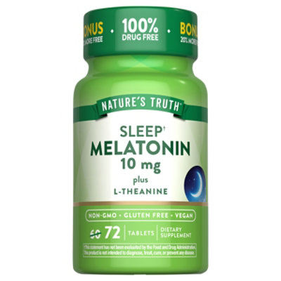 Natures Truth Melatonin 10 Mg Plus L-theanine Sleep Aid Tablets - 72 CT - Image 2