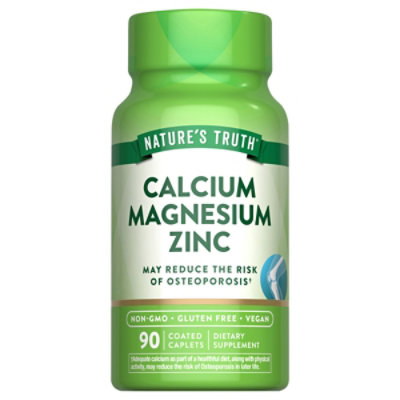 Natures Truth Calcium Magnesium Zinc Caplets - 90 CT - Image 2