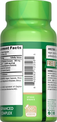 Nt Berberine Cinnamon Complex 2000mg Capsules - 50 CT - Image 4