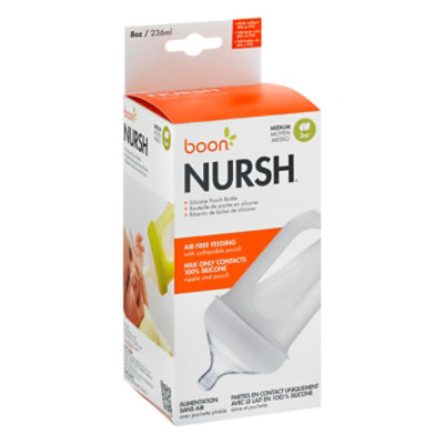 Boon Nursh Silicone Bottle Gray - EA - Image 1