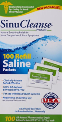 Sinucleanse Saline Refill Packets - 100 CT - Image 2