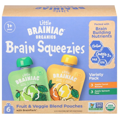 Little Brainiac Fruit&veggie Blend Variety Pack - 21 OZ - Image 3