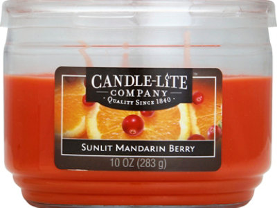 Candle-lite 3 Wick Jar Acetate Lid Sunlit Mandarin Berry - 10 OZ - Image 2