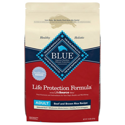 Blue Buffalo Life Protection Formula Adult Dry Dog Food, Beef & Brown Rice 15lb - 15 LB - Image 1