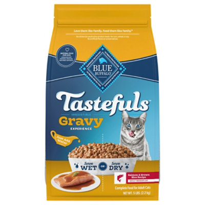 Blue Buffalo Tastefuls Irresistible Gravy Adult Indoor Cat Dry Food, Salmon & Brown Rice 5lb - 5 LB - Image 2