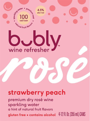 Bubly Wine Refresher Rose' Strbry Peach - 4-12 FZ - Image 5