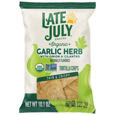 Late July Garlic Herb Organic Tortilla Chips 10.1 Oz Bag - 10.1 OZ - Image 1