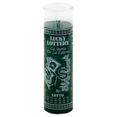 St.jude Candle Lucky Lottery White Ink Green Wax - EA - Image 1