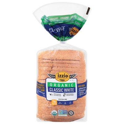 Izzio Organic Classic White Bread - 24 OZ - Image 1