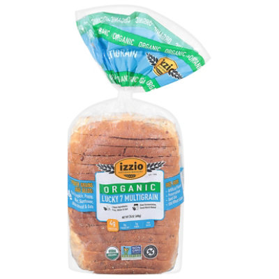 Izzio Organic Lucky 7 Multigrain Bread - 24 OZ - Image 2