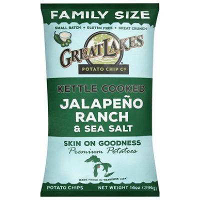 Great Lakes Jalapeno Ranch And Sea Salt Potato Chips 14oz - 14 OZ - Image 1