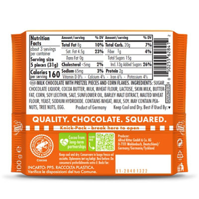 Ritter Sport Choc Bar Prtz Crnch Nrs - 3.5 OZ - Image 3