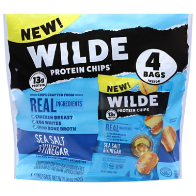 Wilde Snacks Protein Chips Seasalt And Vinegar 4ct - 5.4 OZ - Image 1