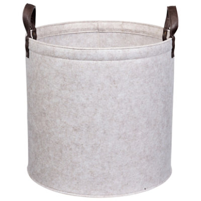 Signature Select Round Felt Basket With Handle Large -Each - Image 1