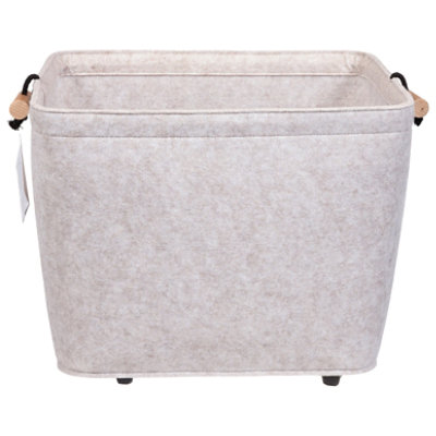 Signature Select Square Felt Basket With Handle Large -Each - Image 1
