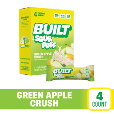 Built Puff Protein Bar Green Apple Crush 4 Count Box 1.41 Oz Bars - 4 CT - Image 1