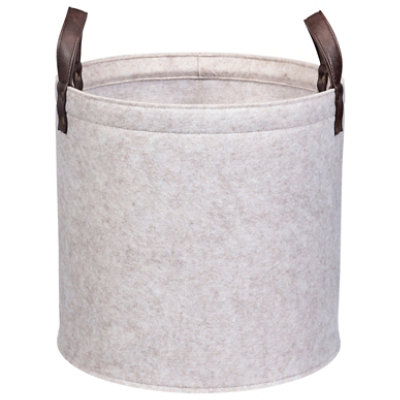 Signature Select Round Felt Basket With Handle Small -Each - Image 1