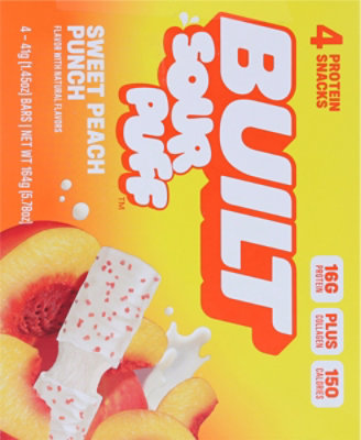 Built Puff Protein Bar Sweet Peach Punch 4 Count Box 1.41 Oz Bars - 4 CT - Image 5