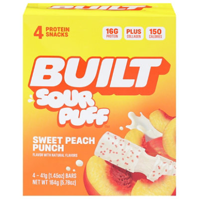 Built Puff Protein Bar Sweet Peach Punch 4 Count Box 1.41 Oz Bars - 4 CT - Image 1