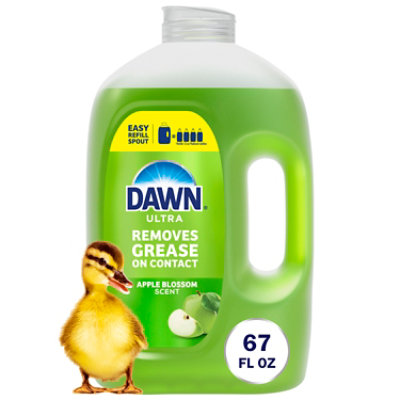 Dawn Ultra Antibacterial Liquid Dish Soap, Apple Blossom Scent - 67 Fl. Oz. - 67 FZ - Image 1