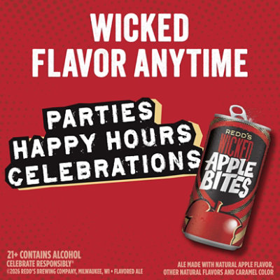 Redd's Wicked Apple Bites Beer 12-7.5 Fl Oz In Cans - 12-7.5 FZ - Image 4