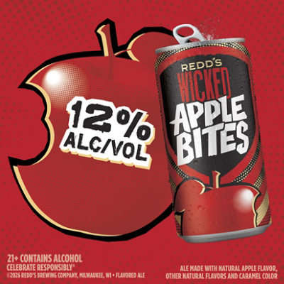 Redd's Wicked Apple Bites Beer 12-7.5 Fl Oz In Cans - 12-7.5 FZ - Image 3