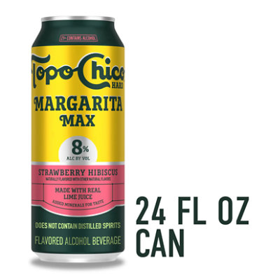 Topo Chico Hard Margarita Max Strawberry Hibiscus Beer In Cans - 24 FZ - Image 1