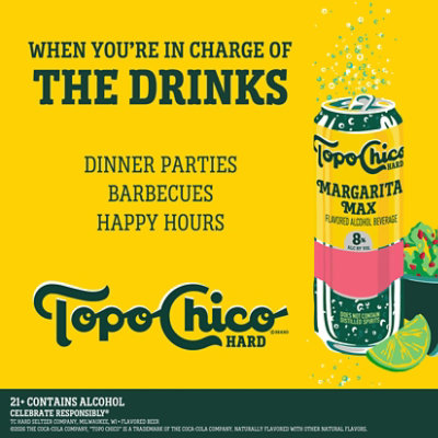 Topo Chico Hard Margarita Max Strawberry Hibiscus Beer In Cans - 24 FZ - Image 5