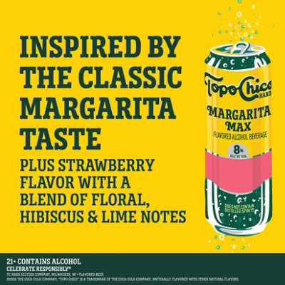 Topo Chico Hard Margarita Max Strawberry Hibiscus Beer In Cans - 24 FZ - Image 3