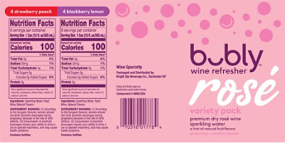 Bubly Wine Refresher Rose Variety Cans - 8-12 FZ - Image 2