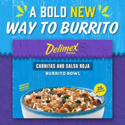 Delimex Carnitas And Salsa Roja Burrito Bowl, 10.5 Oz Box - 10.5 OZ - Image 3