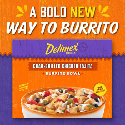 Delimex Char-grilled Chicken Fajita Burrito Bowl, 11 Oz Box - 11 OZ - Image 3