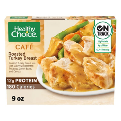 Healthy Choice Cafe Roasted Turkey Breast With Vegetables, Frozen Meal, 9 Oz - 9 OZ - Image 1