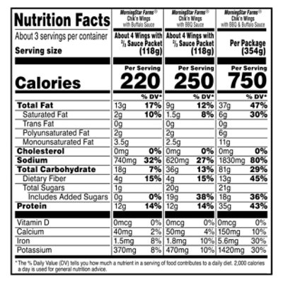 Morningstar Farms Poultry Bbq & Buffalo Flavors Sauced 12.5oz - 12.5 OZ - Image 3