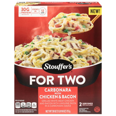 Stouffer S Carbonara With Chicken & Bacon For Two Frozen Entre Box 26 Oz - 26 OZ - Image 1