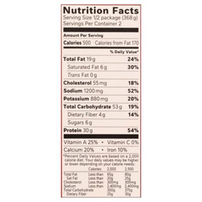 Stouffer S Carbonara With Chicken & Bacon For Two Frozen Entre Box 26 Oz - 26 OZ - Image 3