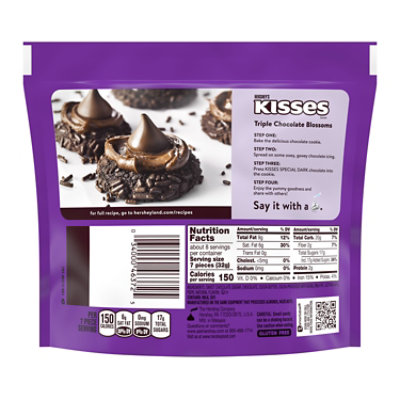 Hersheys Special Dark Mildly Sweet Chocolate Kisses Share Pack Stand Up Bag - 8.7 OZ - Image 2