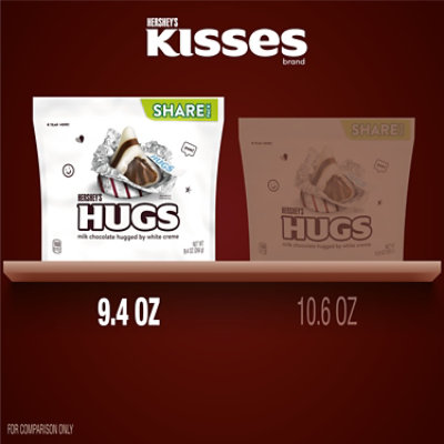 Hersheys Hugs Milk Chocolate Hugged By White Creme Share Pack Stand Up Bag - 9.4 OZ - Image 5