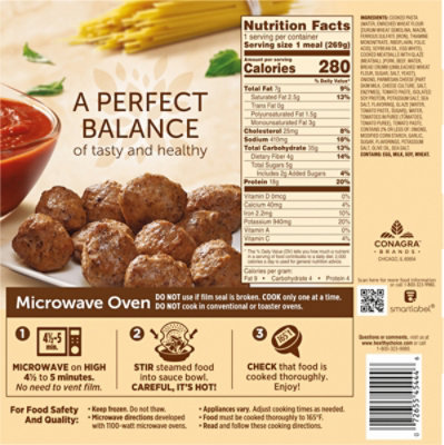 Healthy Choice Cafe Steamers Spaghetti & Meatballs Frozen Meal 9.5 Oz. Bowl - 9.5 OZ - Image 6