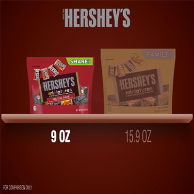 Hersheys Miniatures Special Dark Mildly Sweet Chocolate Assortment Share Pack Stand Up Bag - 9 OZ - Image 5