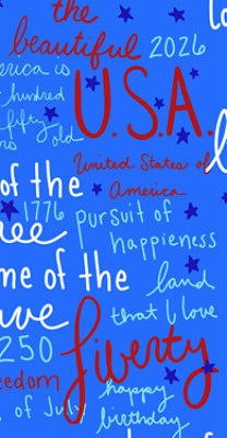 Kay Dee Designs Patriotic Words Terry Twl - EA - Image 1