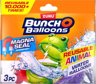 ZURU Reusable Water Balloons Animal 3 Count- Each - Image 1
