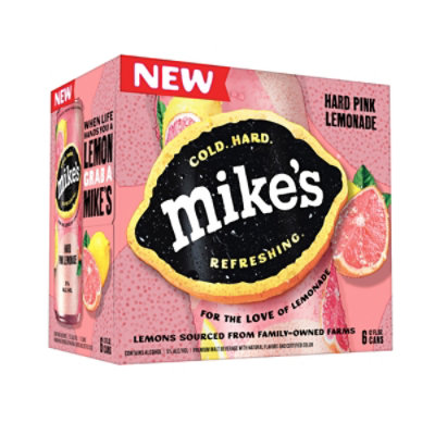 Mikes Hard Pink Lemonade In Cans - 6-12 FZ - Image 1