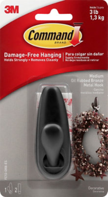 3m Command Strips- Bronze Finish Forever Classic Med Hook - 1.00 EA - Image 2