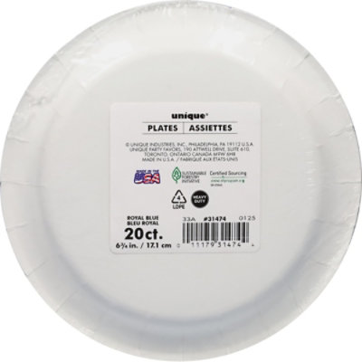 20 Royal Blue 7 Inches Plates - CT - Image 3