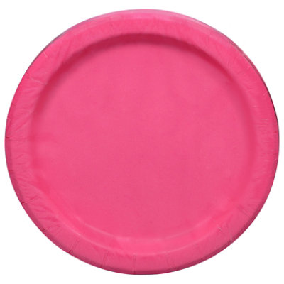 Hot Pink 7in Plates - 20 CT - Image 2